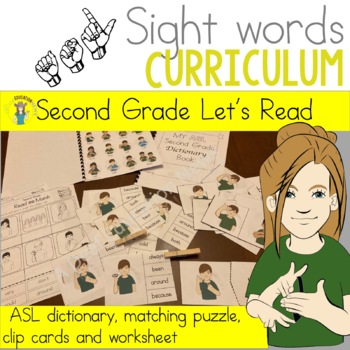 Preview of ASL Sight Word Curriculum- Let's Read (Second Grade)