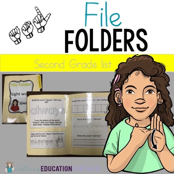 Preview of ASL Sight Word File Folder Set Four