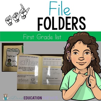 Preview of ASL Sight Word File Folder Set Three