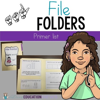 Preview of ASL Sight Word File Folder Set Two