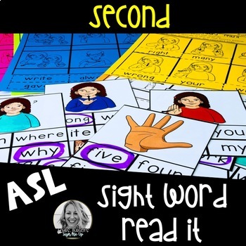 Preview of ASL  Read Sight Words  Second Grade