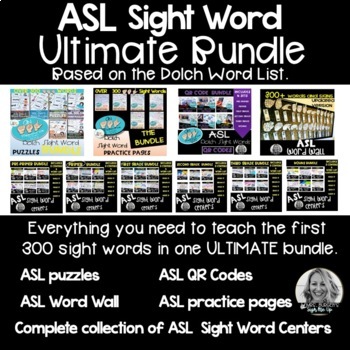 Preview of ASL Sight Word ULTIMATE BUNDLE