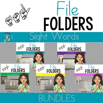 Preview of ASL Sight Words File Folders Bundles