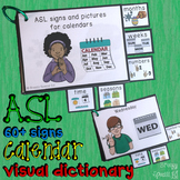 ASL (Sign Language) Visual Calendar Time Flashcard Diction