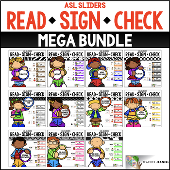 Preview of ASL Sliders Bundle - Read, Sign, and Check American Sign Language