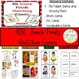 ASL Snack Foods Matching Games