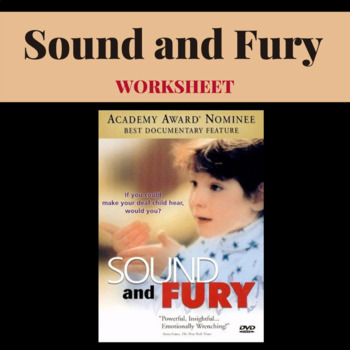 Preview of ASL Sound and Fury Movie Worksheet