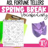 ASL Spring Break Fortune Teller Vocabulary Activity