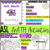ASL Spring Math Activities and Games Special Education
