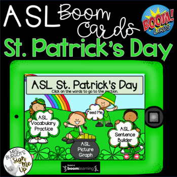 Preview of ASL St. Patrick's Day Boom Cards