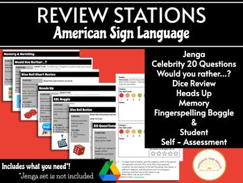 Preview of ASL Stations for Review & Practice - American Sign Language