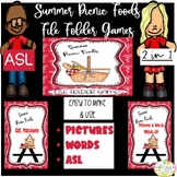 ASL Summer Picnic Foods File Folder Games