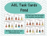 ASL Task Cards: Food