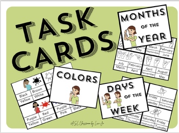 Preview of ASL Task Cards for Learning and Memory