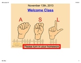 ASL Thanksgiving Lesson