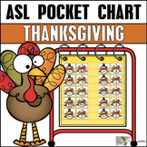 ASL Thanksgiving Vocabulary Pocket Chart Center