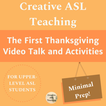 Preview of ASL The First Thanksgiving Video and Activities