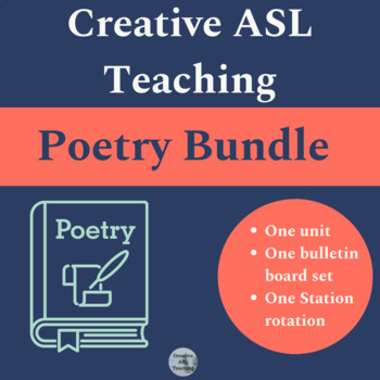 Preview of ASL Themed Unit Poetry Bundle - ASL, Deaf/HH