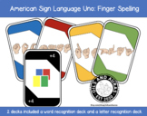 ASL UNO card Game: Fingerspelling: word and letter recognition
