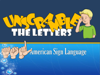 Preview of ASL Unscramble The Letters Jeopardy, Pack 1