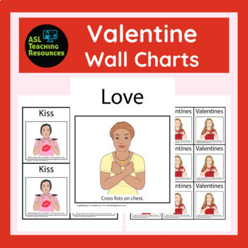 Preview of ASL Valentine's Day Wall Charts