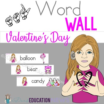 Preview of ASL Valentine's Day Word Wall