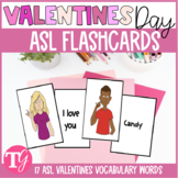 ASL Valentines Day Vocabulary Flashcards