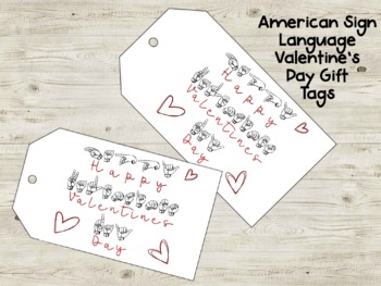 Preview of ASL Valentines day gift tags