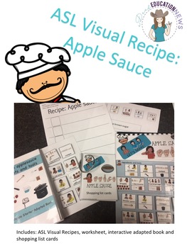 Preview of ASL Visual Recipes- lets make apple sauce