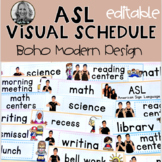 ASL Visual Schedule Editable Boho Modern