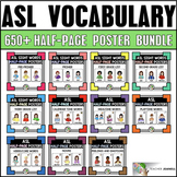 ASL Posters Bundle - American Sign Language Vocabulary Hal