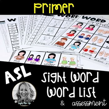 Preview of ASL WORD LIST and ASSESSMENT Primer