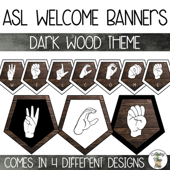 Preview of ASL Welcome Banners - Dark Wood Theme