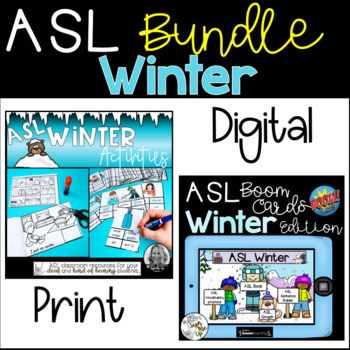 Preview of ASL Winter Vocabulary Bundle