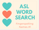 ASL Word Search - Fingerspelling Names #1
