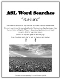 ASL Word Search "Nature"