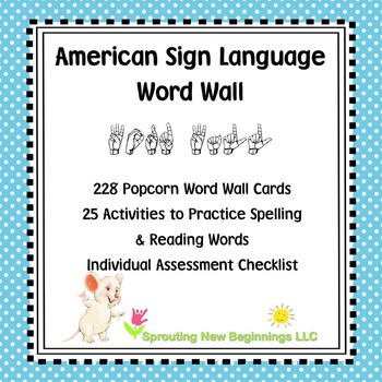 Preview of American Sign Language (ASL) ~Word Wall Cards