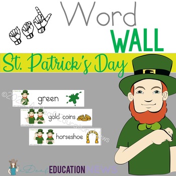 Preview of ASL Word Wall- St. Patrick's Day
