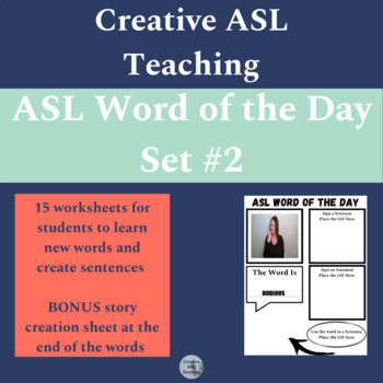 Preview of ASL Word of the Day Set #2