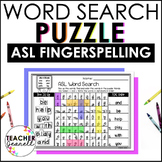 ASL Fingerspelling Word Search Puzzles