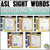 ASL Worksheets Sight Words and Fingerspelling Practice Bundle