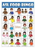 ASL (american sign language) Food Bingo