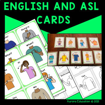 Preview of ASL and English Cards for Learning Sign Language