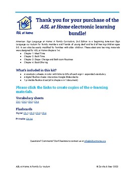 Preview of ASL at Home Electronic Learning Bundle