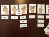 ASL hand shape cards