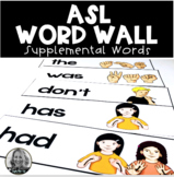 ASL word wall supplement