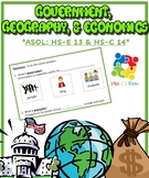 ASOL: HS-E 13, HS-C 14 (Government, Geography, and Economics)