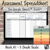 ASSESSMENT DATA Grade Book A1 (5GRD) for Google Slides™ Mi