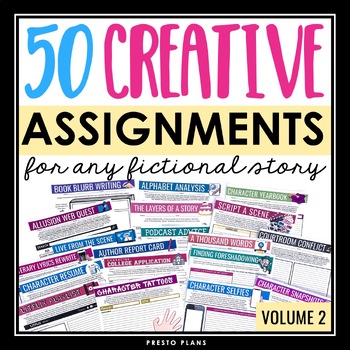 Preview of Assignments for Any Novel or Short Story - Fiction Reading Book Report (Vol 2)