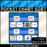 AST EST IST OST and UST Word Family Pocket Chart Sort
